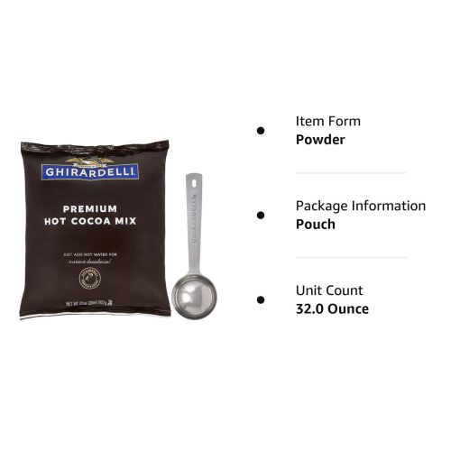 Ghirardelli Chocolate - Premium Hot Cocoa 2 lb pouch with Ghirardelli Stamped Barista Spoon - Image 5