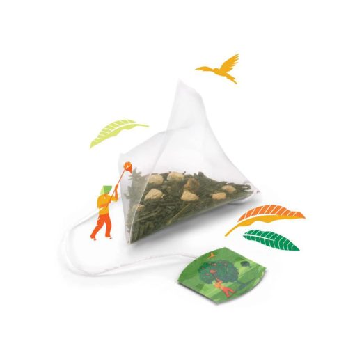 Twinings Discovery Collection Mango and Ginger Green Tea, 20 Large Leaf Pyramid Tea Bags with By The Cup Honey Sticks - Image 2