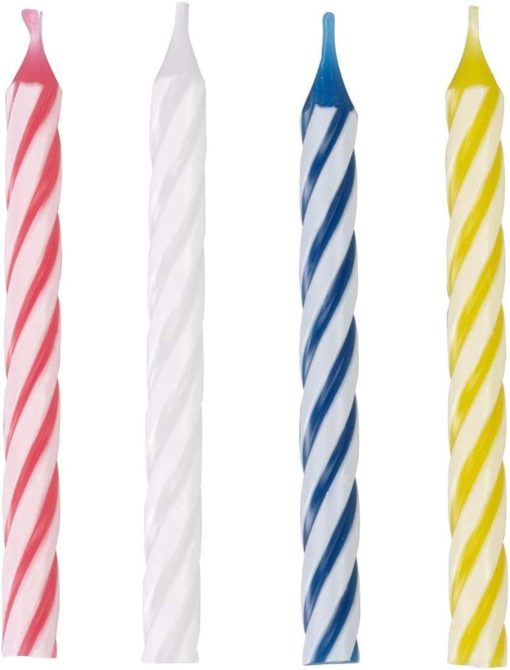 By The Cup Birthday Candles, 6-24 Count Packs in Pink, White, Blue, and Yellow (Pack of 144) - Image 6