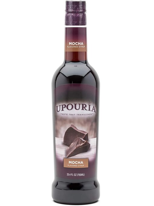 Upouria Mocha Coffee Syrup Flavoring, 100% Vegan, Gluten-Free, Kosher, 750 mL Bottle (Pack of 2) with 1 Syrup Pump - Image 4