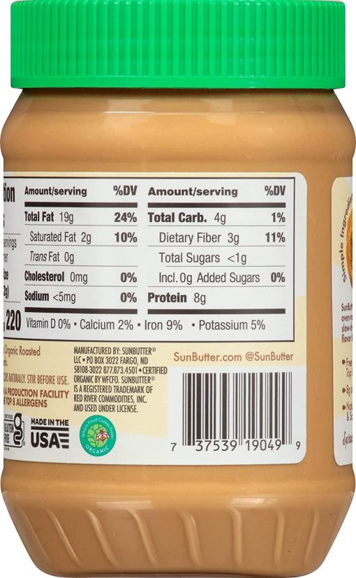 SunButter Creamy Organic Sunflower Seed Butter, 16 Ounce Plastic Jar (Pack 2) - with Exclusive By The Cup Sandwich Spreader - Image 9