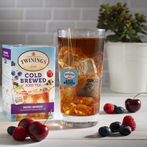 Twinings Cold Brewed Iced Tea Bag Variety Sampler (Pack of 40) with By The Cup Sugar Packets - Image 3