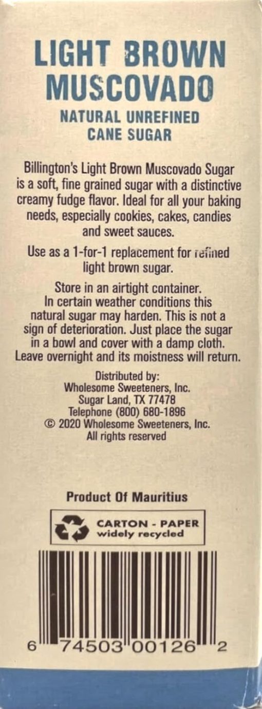 Billington's Natural Light Brown Muscovado Unrefined Cane Sugar, 16 Ounce (Pack of 2) with By The Cup Swivel Spoons - Image 5