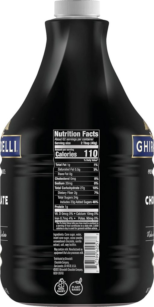 Ghirardelli Black Label Chocolate Sauce 87.3 Ounce with Ghirardelli Pump and Spoon - Image 8