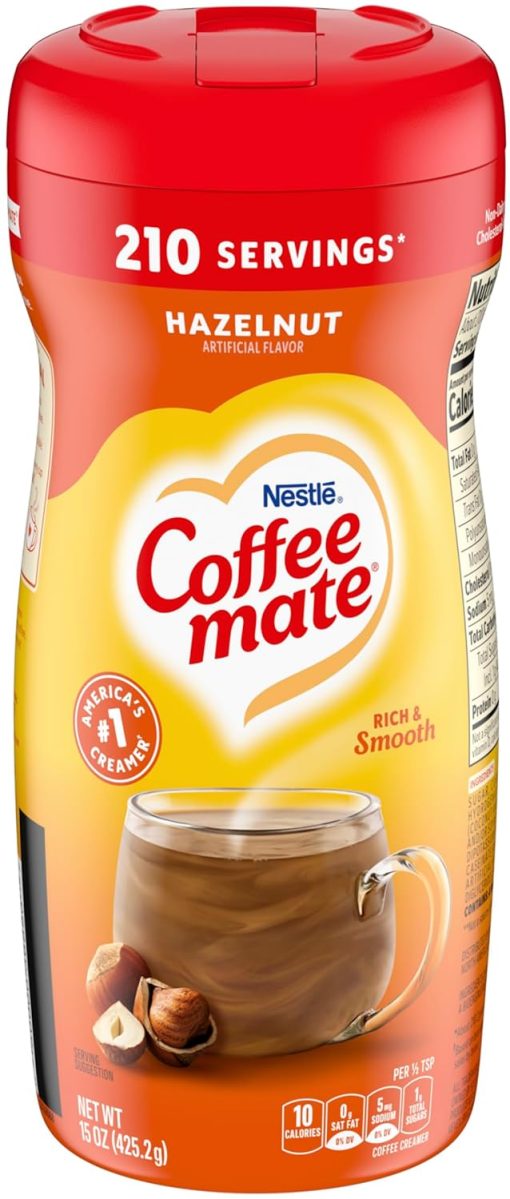 Coffee mate French Vanilla, Hazelnut Powdered Creamer Variety, 15 oz (Pack of 2) with By The Cup Coffee Scoop - Image 3