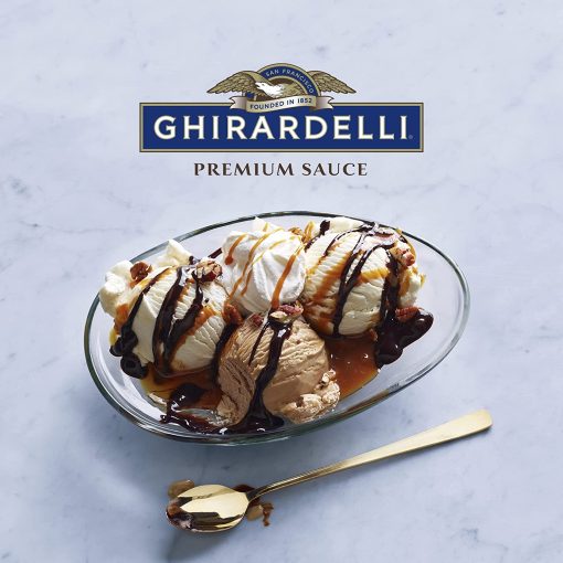 Ghirardelli Caramel Sauce Squeeze Bottle, 16 Ounce (Pack 3) with Ghirardelli Stamped Barista Spoon - Image 4