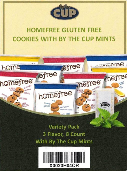 Homefree Gluten Free Cookies 3 Flavor Variety Pack, 8 Count with By The Cup Mints - Image 9