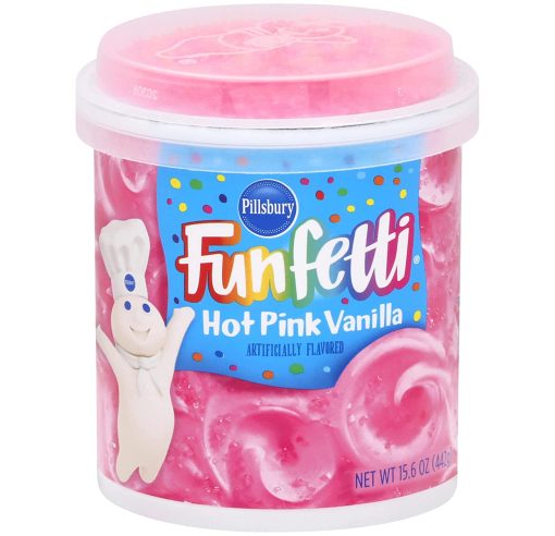 Pillsbury Funfetti Hot Pink Vanilla Flavored Frosting (Pack of 3) with By The Cup Frosting Spreader - Image 7