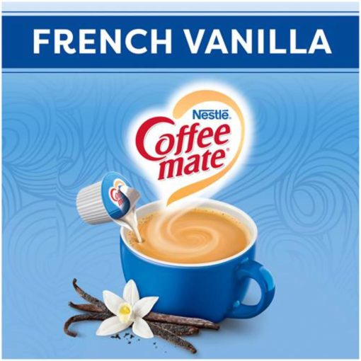 Nestle Coffee mate Liquid Coffee Creamer Singles, French Vanilla, 50 Ct Box with By The Cup Coffee Scoop - Image 4