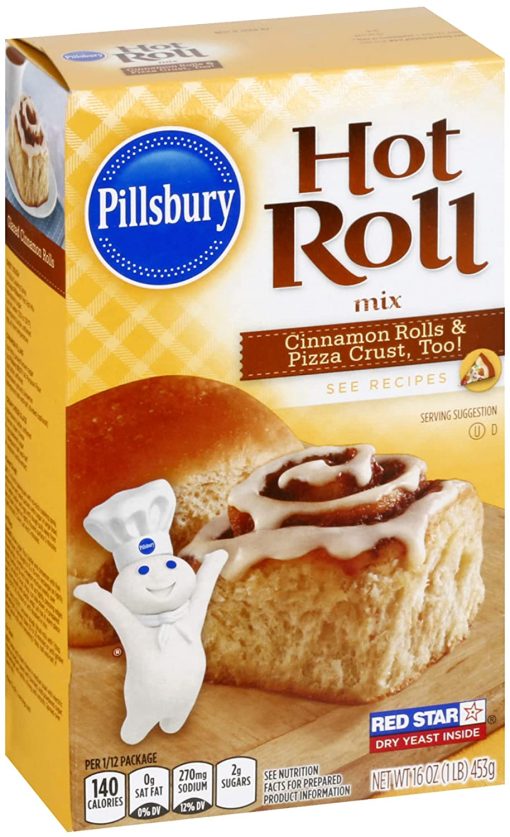 Pillsbury Hot Roll Mix, 16-Ounce Box (Pack of 4) with By The Cup Swivel Spoon - Image 3