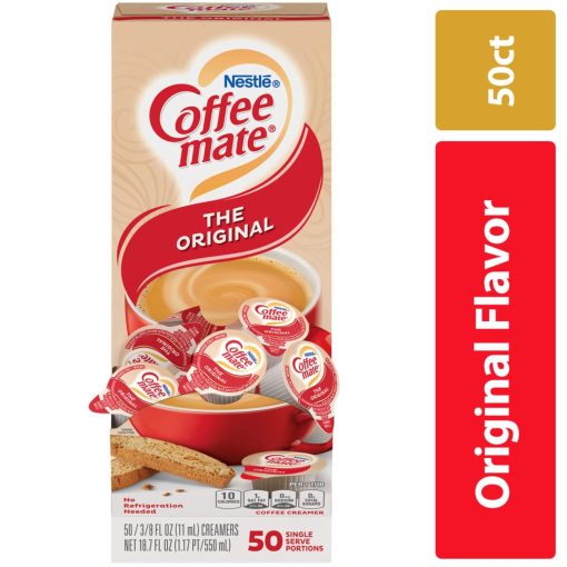 Nestle Coffee mate Liquid Coffee Creamer Singles, Original, 50 Ct Box (Pack of 2) with By The Cup Coffee Scoop - Image 4