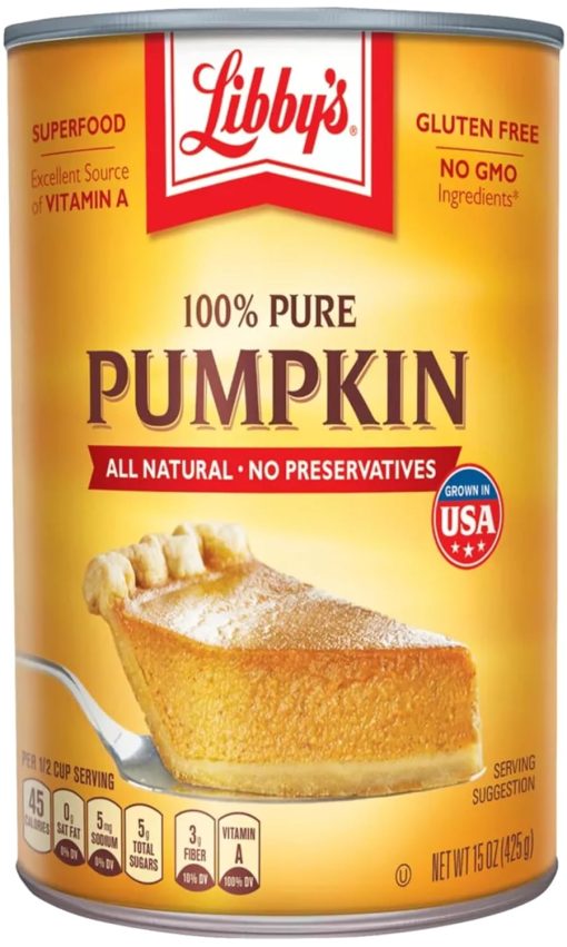 Libby's Pure Pumpkin, Gluten Free, Non-GMO, Superfood, 15 oz Can (Pack of 3) with By The Cup Pie Slicer - Image 2