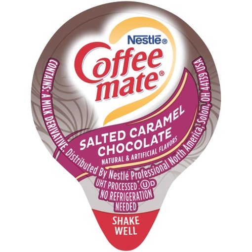 Nestle Coffee mate Liquid Coffee Creamer Singles, Salted Caramel Chocolate, 50 Ct Box with By The Cup Coffee Scoop - Image 8