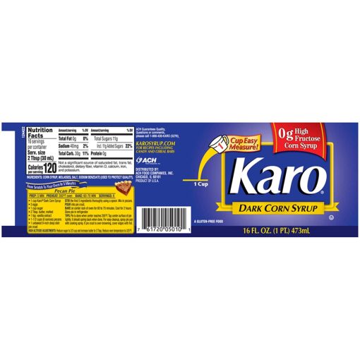 Karo Dark Corn Syrup, 16 Fluid Ounce Bottle, Gluten Free, with Karo Measuring Spoon - Image 8