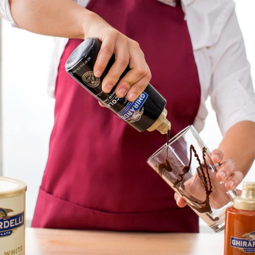 Ghirardelli Caramel and Chocolate Sauce 16 Ounce 1 of each Squeeze Bottle (Set of 2) with Ghirardelli Stamped Barista Spoon - Image 5