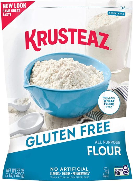 Krusteaz Gluten Free All Purpose Flour 32 oz Resealable Bag with Krusteaz Pastry Knife - Image 2