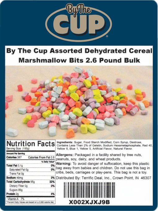 By The Cup Assorted Dehydrated Cereal Marshmallow Bits 2.6 Pound Bulk - Image 2