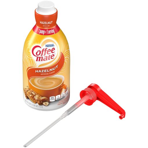 Coffee mate Hazelnut Liquid Concentrate, 1.5 Liter Pump Bottle with By The Cup Coffee Scoop - Image 7