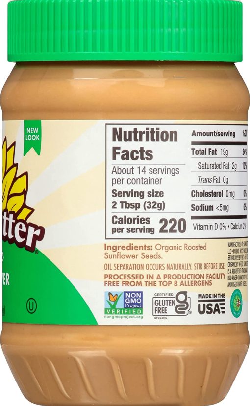 SunButter Creamy Organic Sunflower Seed Butter, 16 Ounce Plastic Jar (Pack 2) - with Exclusive By The Cup Sandwich Spreader - Image 8