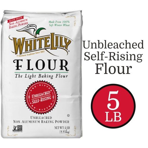 White Lily Non-GMO Aluminum-Free Unbleached Self Rising Flour 5 lb Bag (Pack of 2) By The Cup Swivel Spoons - Image 2