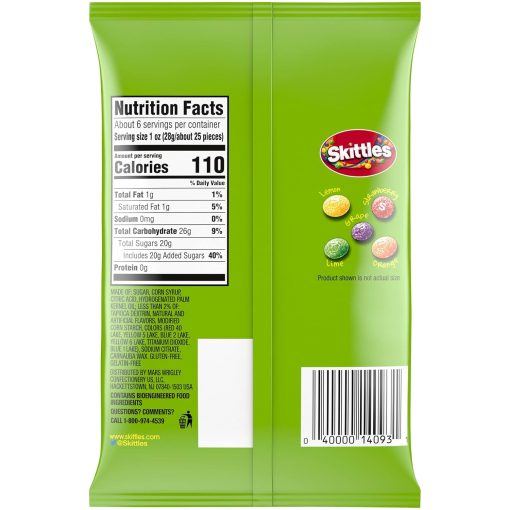 Sour Skittles Candy, 5.7 Ounce (Pack of 2) with By The Cup Bag Clip - Image 4