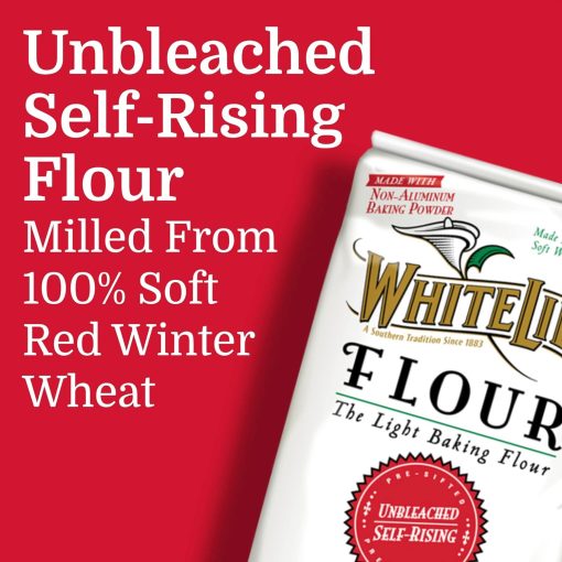 White Lily Non-GMO Aluminum-Free Unbleached Self Rising Flour 5 lb Bag (Pack of 2) By The Cup Swivel Spoons - Image 5