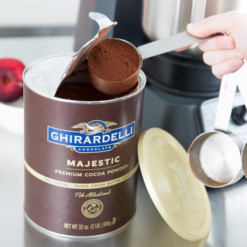 Ghirardelli Majestic Premium Cocoa Powder , 32 Ounce Can with Ghirardelli Stamped Barista Spoon - Image 5