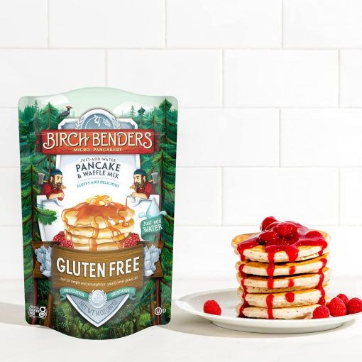 Birch Benders Gluten Free Pancake and Waffle Mix, 14 oz (Pack of 2) with By The Cup Swivel Spoons - Image 4