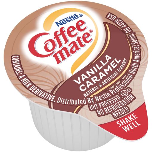 Nestle Coffee mate Liquid Coffee Creamer Singles, Vanilla Caramel, 50 Ct Box with By The Cup Coffee Scoop - Image 8