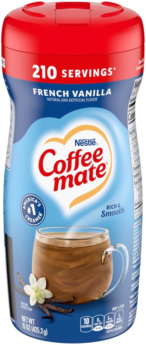 Coffee mate French Vanilla Powdered Creamer, 15 oz (Pack of 3) with By The Cup Coffee Scoop - Image 2