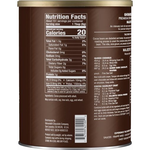 Ghirardelli Majestic Premium Cocoa Powder , 32 Ounce Can with Ghirardelli Stamped Barista Spoon - Image 9