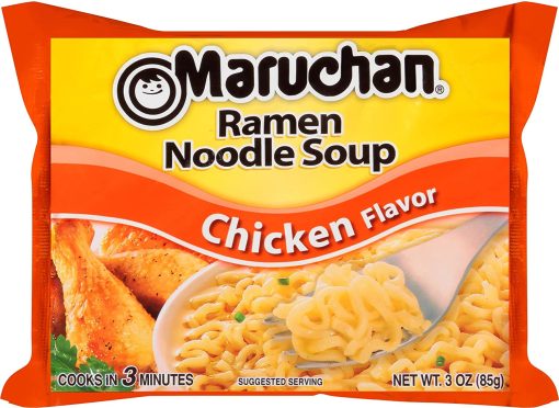 Maruchan Ramen Noodle Soup Variety, 7 Flavors, 3 Ounce Single Servings (Pack of 24) with By The Cup Chopsticks - Image 2