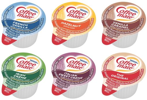 Coffee mate Liquid Creamer Singles Variety Pack, Original, French Vanilla, Hazelnut, Irish Crème, Italian Sweet Crème, Vanilla Caramel, 6 flavors x 30 ct, 180/Box and By the Cup Sugar Packets - Image 2