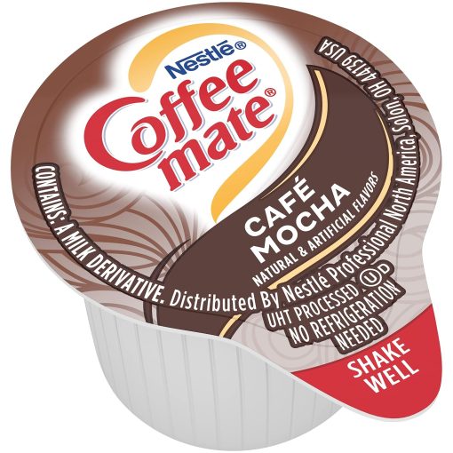 Nestle Coffee mate Liquid Coffee Creamer Singles, Café Mocha, 50 Ct Box with By The Cup Coffee Scoop - Image 6