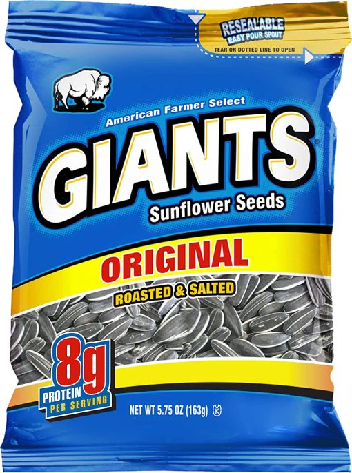 Giants Sunflower Seeds 5 Flavor Variety, 1 each Flavor (Pack of 5) with By the Cup Chip Clip - Image 5