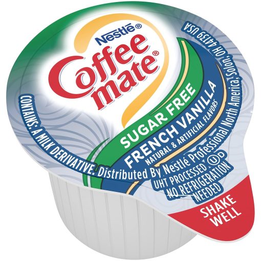 Nestle Coffee mate Liquid Coffee Creamer Singles, Zero Sugar French Vanilla, 50 Ct Box with By The Cup Coffee Scoop - Image 4