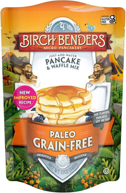 Birch Benders Paleo Pancake and Waffle Mix, 12 oz (Pack of 2) with By The Cup Swivel Spoons - Image 2