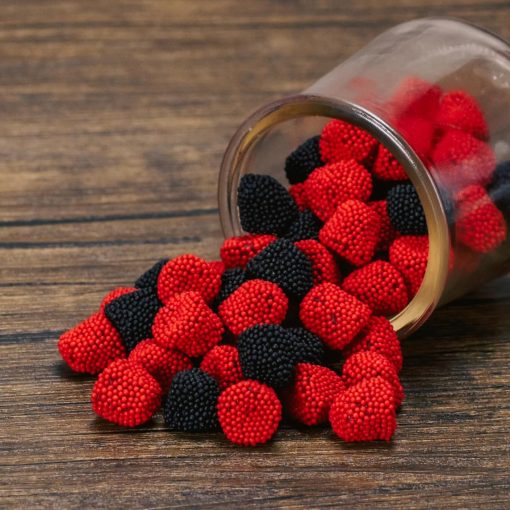 By The Cup Raspberries and Blackberries Soft Chewy Fruit Flavored Jells Covered in Candy Seeds, 2 Pound Bag - Image 6