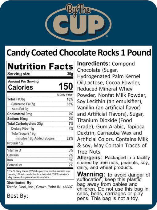 By The Cup Candy Coated Chocolate Rocks, 1 lb - Image 9