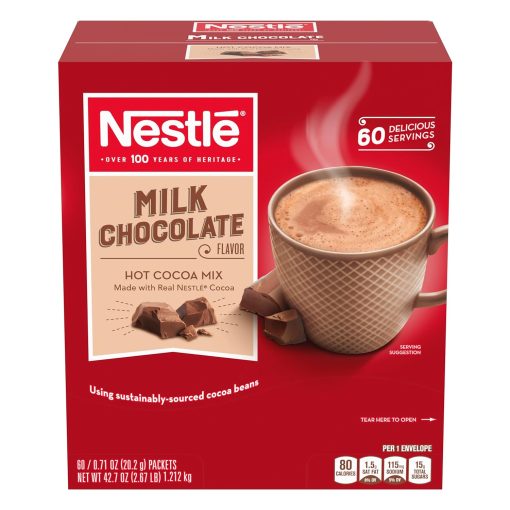 Nestlé Hot Cocoa Mix Variety, Milk Chocolate & Rich Chocolate, 110 Single Serve Hot Cocoa Packets with By The Cup Coasters - Image 3