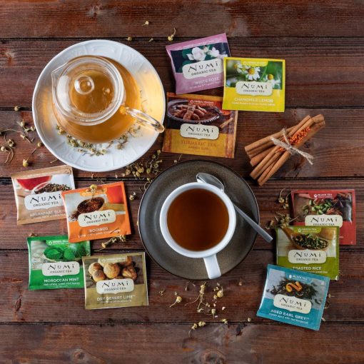 Numi 36 Count, 9 Flavor, Organic Tea Bag Sampler with By The Cup Honey Sticks - Image 6