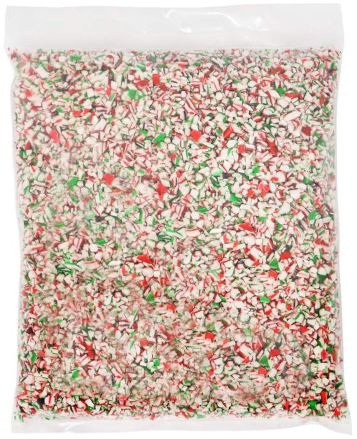 By The Cup Peppermint Bark Candy 2 Pound Red Green and White Candy Pieces - Image 5