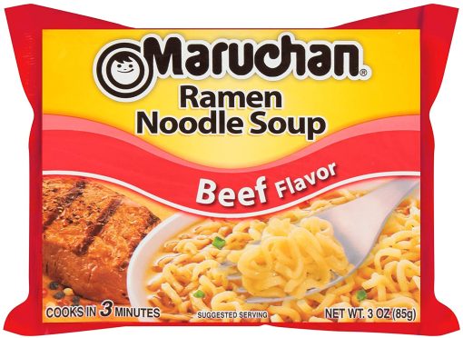 Maruchan Ramen Noodle Soup Variety, 7 Flavors, 3 Ounce Single Servings (Pack of 24) with By The Cup Chopsticks - Image 3