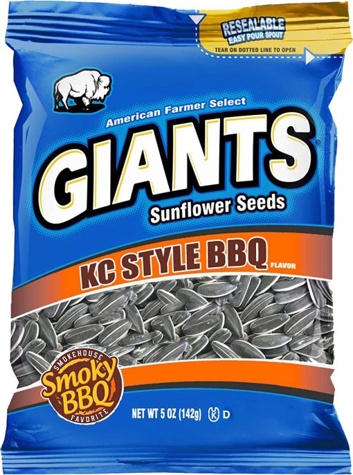 Giants Sunflower Seeds 5 Flavor Variety, 1 each Flavor (Pack of 5) with By the Cup Chip Clip - Image 6