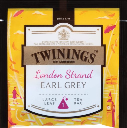 Twinings Discovery Collection London Strand Earl Grey, 20 Large Leaf Pyramid Tea Bags with By The Cup Honey Sticks - Image 2