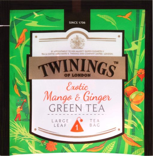 Twinings Discovery Collection Mango and Ginger Green Tea, 20 Large Leaf Pyramid Tea Bags with By The Cup Honey Sticks - Image 3