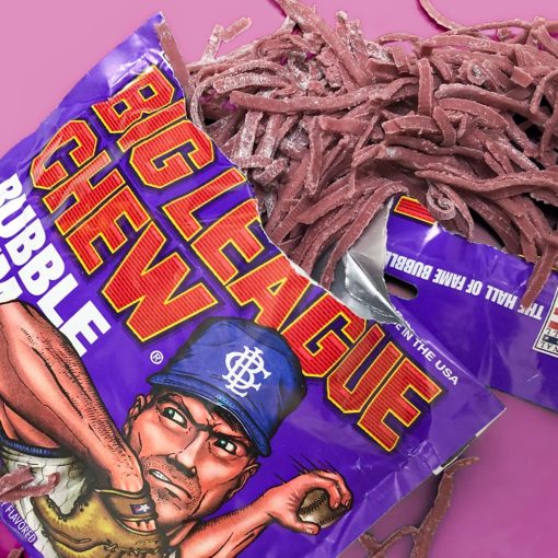 Big League Chew Ground Ball Grape Shredded Bubble Gum, 2.12 oz (Pack of 3) with By The Cup Mints - Image 4