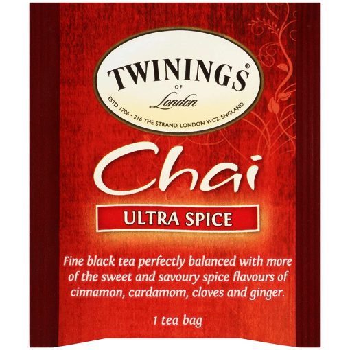 Twinings Chai Tea Bag Variety, 8 of each: Chai, Decaffeinated Chai, Ultra Spice, Spiced Apple, French Vanilla (Pack of 40) with By The Cup Honey Sticks - Image 5