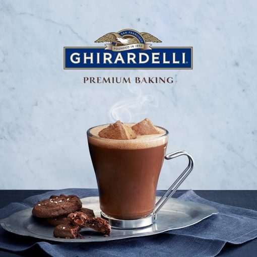 Ghirardelli Double Chocolate Hot Cocoa Mix, 0.85 oz Packets (Pack of 25) with By The Cup Cocoa Scoop - Image 2