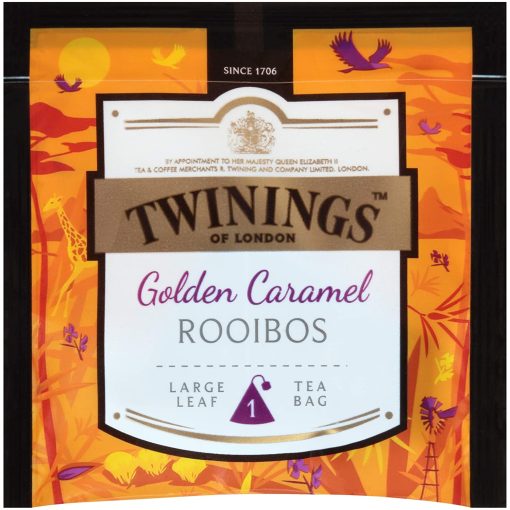 Twinings Discovery Collection Golden Caramel Rooibos, 20 Large Leaf Pyramid Tea Bags with By The Cup Honey Sticks - Image 2